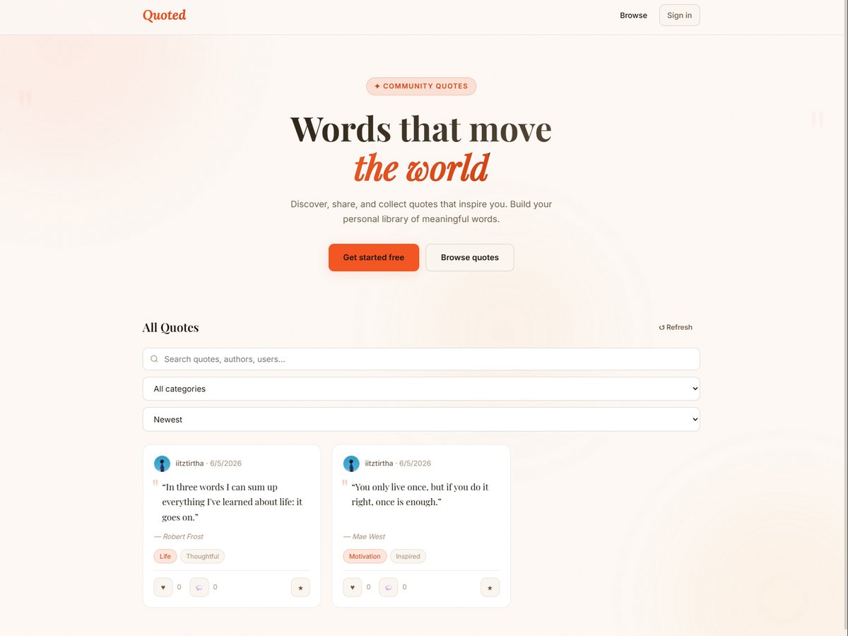QUOTED Showcase